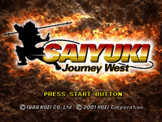 Saiyuki Journey West title screen for Playstation